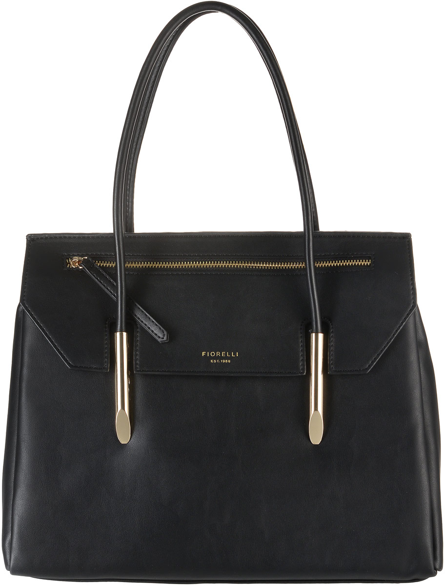Сумка женская Fiorelli, цвет: черный. 8502 FH8502 FH Black Сумка женская Fiorelli, цвет: черный. 8502 FH8502 FH BlackСтильная женская сумка Fiorelli изготовлена из эко-кожи. Изделие имеет два отделения разделенные отделением на молнии. Внутри расположены четыре накладных открытых кармана и прорезной карман на застежке-молнии. Закрывается изделие с помощью клапана и магнитного замка. На передней стенке снаружи карман на молнии. Сумка оснащена двумя удобными ручками. Дно изделия дополнено металлическими ножками. Роскошная сумка внесет элегантные нотки в ваш образ и подчеркнет ваше отменное чувство стиля.
