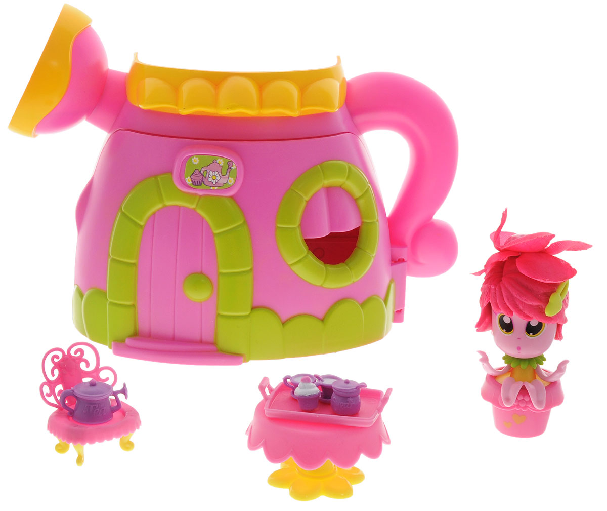 Daisy Игровой набор с мини-куклой Цветочек с домом29505 Daisy Игровой набор с мини-куклой Цветочек с домом29505Милые куколки-цветочки Daisy Flowers - это разноцветные разборные игрушки, которые могут меняться между собой прическами, цветочными шляпками и аксессуарами. В игровой набор входят кукла-цветочек, домик в виде лейки, мебель и посуда. Куколки-цветочки можно наряжать, меняя их образы, брать с собой в дорогу или в гости! Соберите всю коллекцию и подружите куколок между собой!