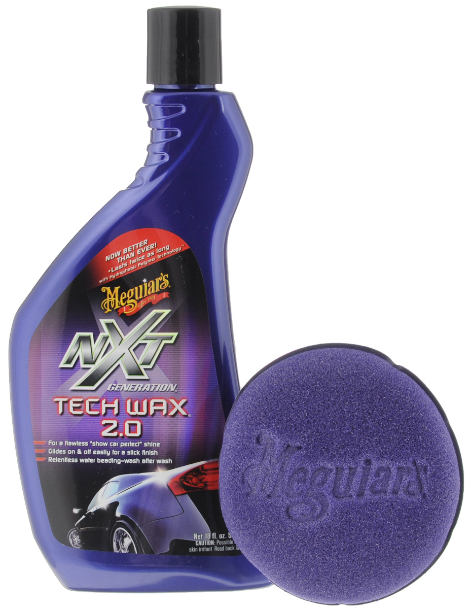 Полироль автомобильная Meguiars NXT Generation Tech Wax. 2.0, с губкой, 532 млG 12718 Полироль автомобильная Meguiars NXT Generation Tech Wax. 2.0, с губкой, 532 млG 12718Автомобильная полироль Meguiars NXT Generation Tech Wax. 2.0 на основе синтетических полимеров создает стойкое защитное покрытие, подчеркивает глубину цвета, маскирует небольшие дефекты, придает поверхности роскошный влажный блеск. Идеально подходит для всех видов покрытий, включая лаковые. Защищает поверхность от УФ-излучения. Легкое в использовании средство. В комплект входит поролоновая губка. Размер губки: 10 х 10 х 3,5 см. Товар сертифицирован.