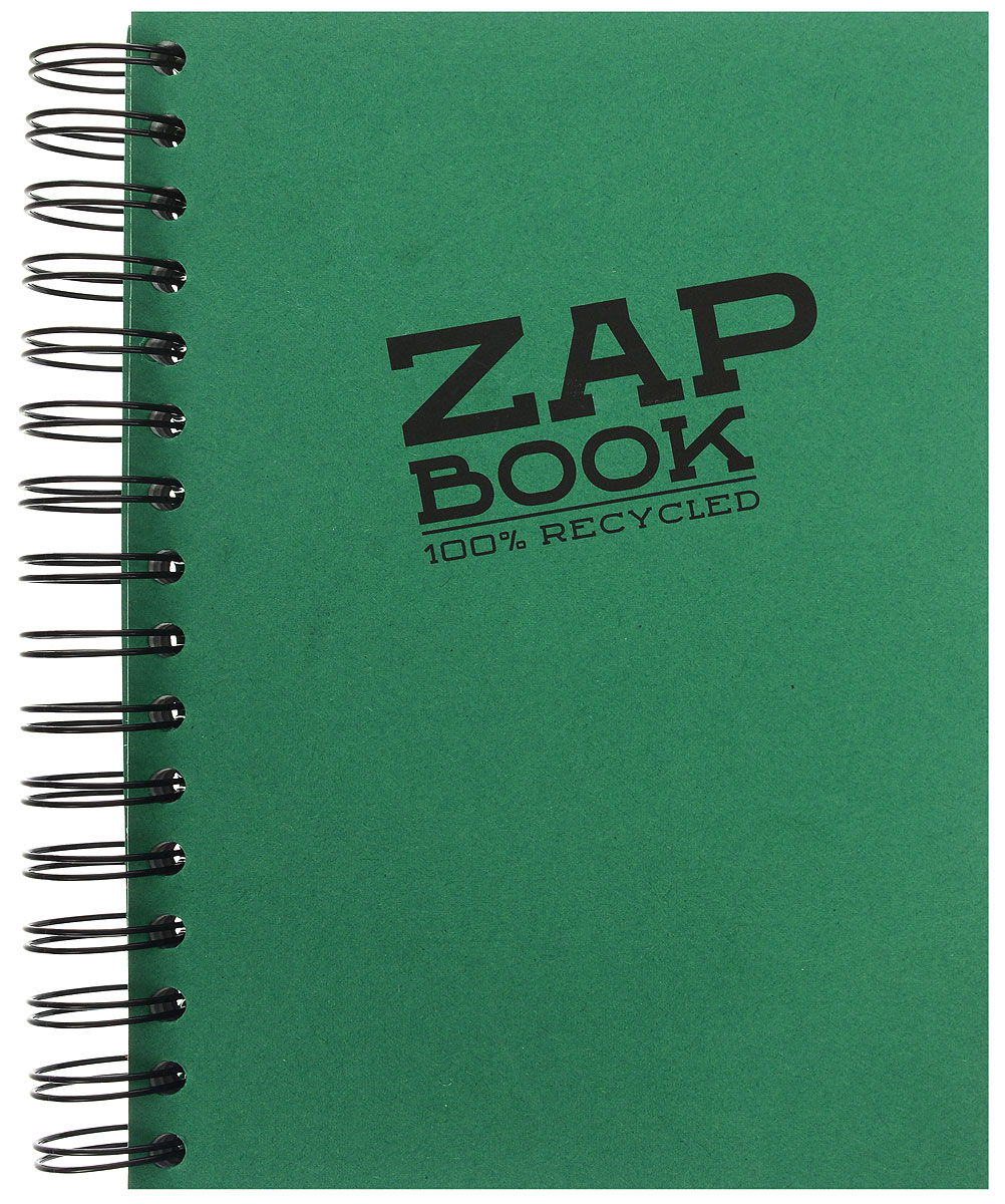 Clairefontaine Блокнот для эскизов Zap Book 160 листов цвет зеленый8355С_зеленый Clairefontaine Блокнот для эскизов Zap Book 160 листов цвет зеленый8355С_зеленыйClairefontaine - французская компания, выпускающая канцелярские товары, тетради и блокноты с 1858 года. Блокнот для эскизов Clairefontaine Zap Book формата А5 идеален для рисования, эскизов и заметок. Изготовлен из переработанной бумаги. Цветная обложка из плотного картона. Внутренний блок на 320 страниц на гребне, без разметки.