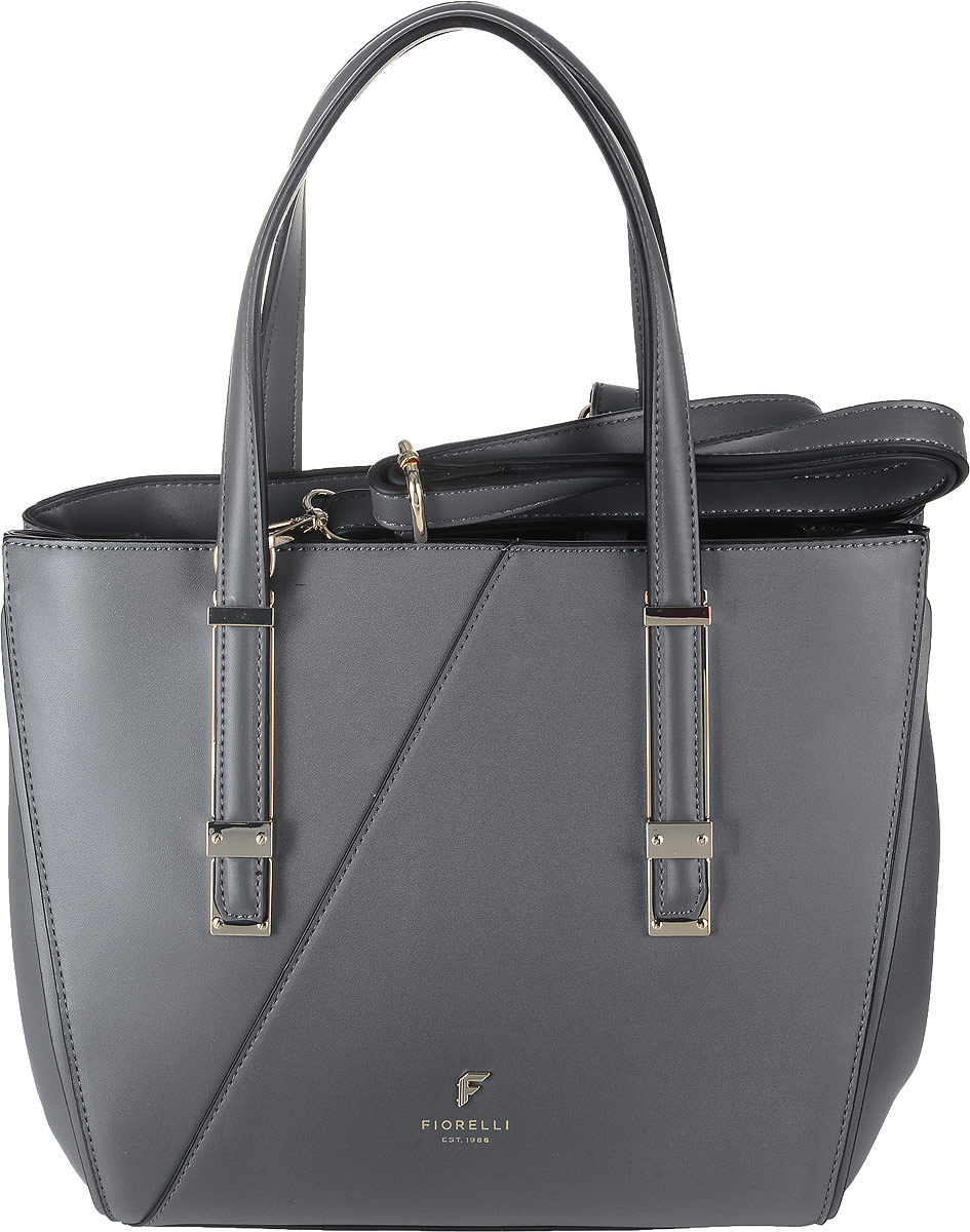Сумка женская Fiorelli, цвет: серый. 8570 FH8570 FH City Grey Сумка женская Fiorelli, цвет: серый. 8570 FH8570 FH City GreyСтильная женская сумка Fiorelli изготовлена из эко-кожи. Изделие оформлено металлической пластинкой с логотипом бренда. Изделие оснащено удобными ручками и металлическими ножками, которые предотвратят повреждение дна сумки. Также сумка оснащена съемным регулируемым плечевым ремнем, длина которого регулируется с помощью пряжки. Изделие закрывается хлястиками с магнитными кнопками. Внутри расположен карман-средник на молнии и вшитый карман на молнии. Также внутри находятся три открытых накладных кармана для телефона и мелочей.