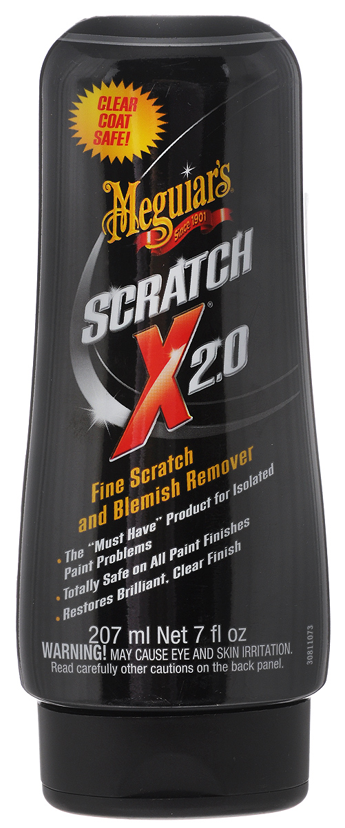 Средство для удаления мелких царапин Meguiars Scratch X 2.0, для лакокрасочного покрытия, 207 млG 10307 Средство для удаления мелких царапин Meguiars Scratch X 2.0, для лакокрасочного покрытия, 207 млG 10307Спрей Meguiars Scratch X 2.0 - средство с новой улучшенной формулой быстрого и эффективного удаления мелких царапин, круговых рисков, потертостей и других локальных дефектов на лакокрасочном покрытии. Отлично удаляет следы ржавчины, окислений, пятен гудрона, солевых отложений и много другого. Может использоваться для ручной, так и для механической обработки. Товар сертифицирован.