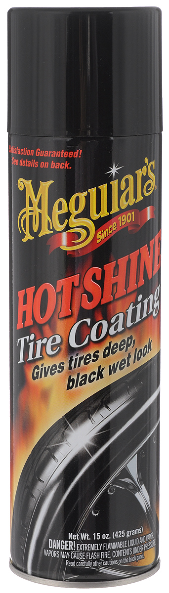 Спрей для шин MeguiarsHot Shine, для яркости и блеска, 443 млG 13815 Спрей для шин MeguiarsHot Shine, для яркости и блеска, 443 млG 13815Спрей для шин MeguiarsHot Shine удаляет загрязнения и следы технических жидкостей. Возвращает шинам блеск, обеспечивает ухоженный внешний вид, улучшает структуру резины. Придает покрышкам грязе- и водоотталкивающие свойства. Защищает шины от преждевременного старения и растрескивания. Аэрозольная форма проста и удобна в применении. Товар сертифицирован.