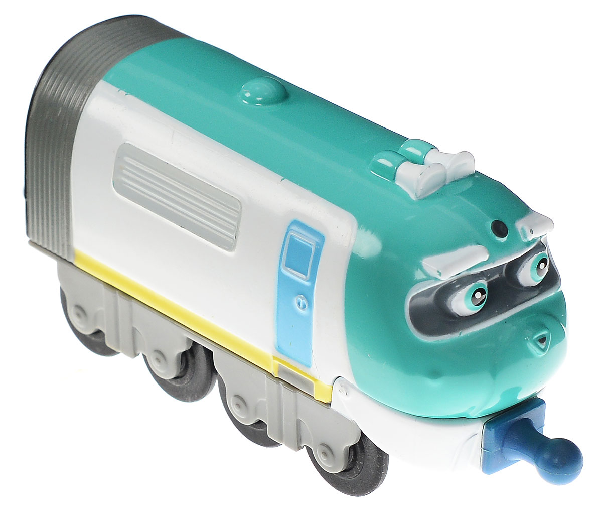 Chuggington Паровозик ХутLC54025 Chuggington Паровозик ХутLC54025Яркий паровозик Хут несомненно, привлечет внимание вашего ребенка и не позволит ему скучать. Паровозик выполнен в виде забавного персонажа из мультфильма Chuggington. Паровозики Хут и Тут хоть и брат с сестрой, но никогда не упускают возможности поспорить, ведь у них совершенно разные характеры. У паровозика есть глаза и нос. На вагончике имеются детализированные окошки, двери и люки. Впереди и сзади есть специальные элементы для крепления с другими вагончиками. Ваш ребенок будет часами играть с паровозиком, придумывая разные истории и проигрывая любимые моменты из мультфильма. Порадуйте его таким замечательным подарком! Чаггингтон - удивительный городок из мультфильма Веселые паровозики из Чаггингтона, населенный приветливыми паровозиками. Каждый день они узнают что-то новое, радуются открытиям и обожают приключения! Центр Чаггингтона - депо, место обитания дружных паровозов. Каждый день отсюда в разные концы города и за его...