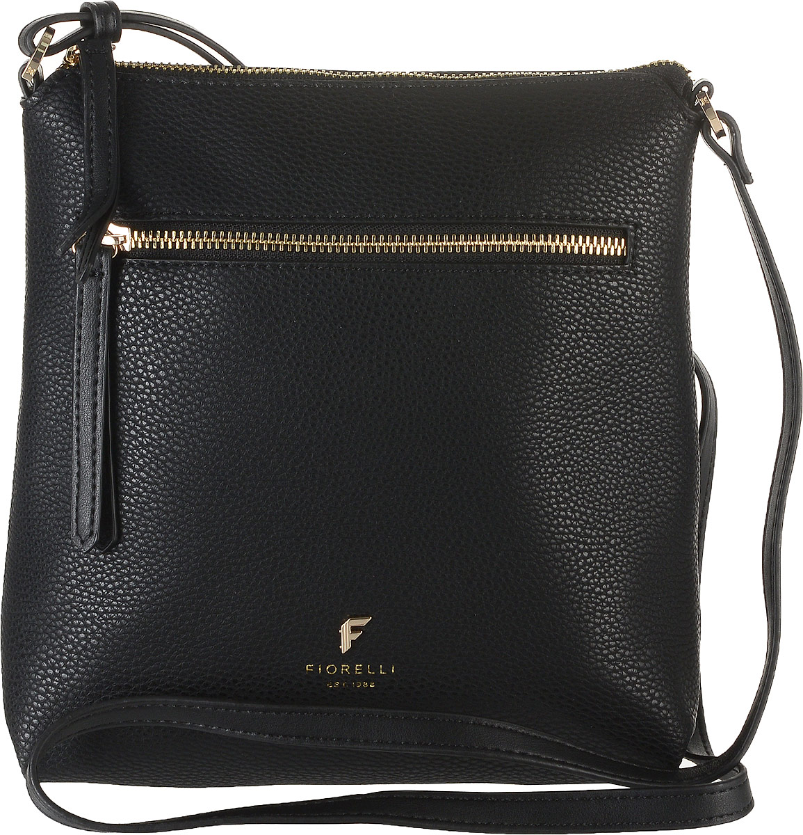 Сумка женская Fiorelli, цвет: черный. 8509 FH8509 FH Black Casual Сумка женская Fiorelli, цвет: черный. 8509 FH8509 FH Black CasualСтильная сумка Fiorelli выполнена из высококачественной искусственной кожи зернистой текстуры. Изделие оформлено металлической пластинкой с логотипом бренда. На лицевой стороне расположен удобный вшитый карман на молнии. На тыльной стороне расположен открытый накладной карман. Сумка оснащена плечевым ремнем, длина которого регулируется с помощью пряжки. Изделие закрывается на застежку- молнию. Внутри расположено главное отделение, которое содержит один открытый накладной карман и фирменную нашивку.