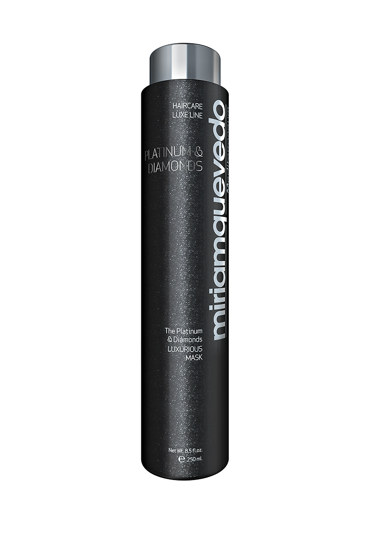 Miriam Quevedo Бриллиантовая маска-люкс с Платиной (Platinum and Diamonds Luxurious Mask) 250 млMQ305 Miriam Quevedo Бриллиантовая маска-люкс с Платиной (Platinum and Diamonds Luxurious Mask) 250 млMQ305Бриллиантовая маска, в состав которой входят Платиновая и Бриллиантовая пудра, масло Арганы, Термальные воды из Горячих источников с южного французского городка, и другие компоненты, бережно ухаживает, питает кожу головы, предупреждает процесс старения волос и обновляет их структуру, а также придает объем, бриллиантовый блеск, обеспечивает антистатический эффект.
