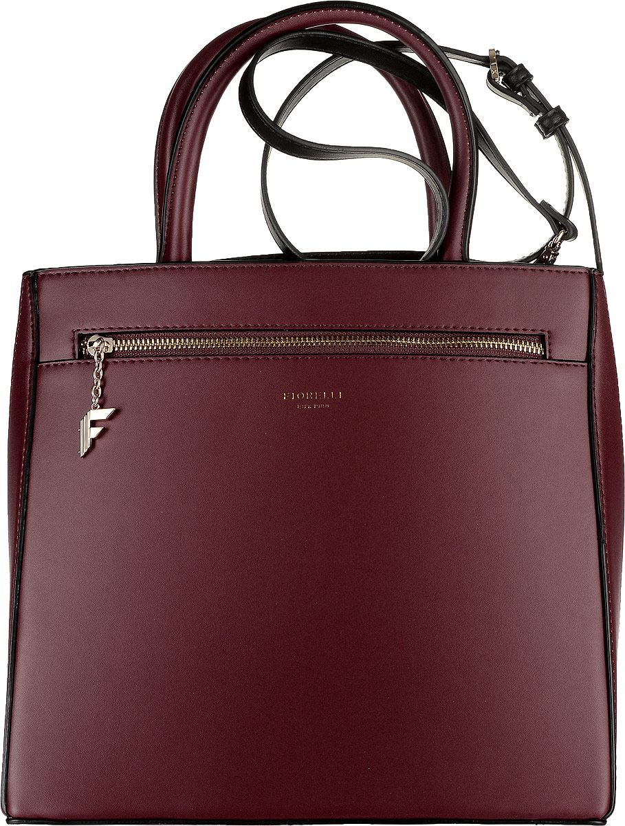 Сумка женская Fiorelli, цвет: бордовый. 8513 FH8513 FH Red Сумка женская Fiorelli, цвет: бордовый. 8513 FH8513 FH RedСтильная сумка Fiorelli выполнена из гладкой искусственной кожи и оформлена фирменной надписью. На лицевой стороне расположен удобный вшитый карман на молнии. На боковых сторонах расположены магниты, которые позволяют регулировать форму сумки. Изделие оснащено удобными ручками и металлическими ножками, которые предотвратят повреждение дна сумки. Также сумка оснащена съемным регулируемым плечевым ремнем, длина которого регулируется с помощью пряжки. Изделие закрывается хлястиком на магнитную кнопку. Внутри расположено главное вместительное отделение, которое содержит четыре открытых накладных кармана для телефона и мелочей и один вшитый карман на молнии. В комплекте к сумке идет клатч, который застегивается на застежку-молнию. Он дополнен ремешком для запястья.