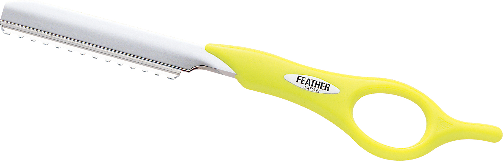 Feather Короткая филировочная бритва SRS-Y желтого цветаS4551221 Feather Короткая филировочная бритва SRS-Y желтого цветаS4551221Серия Styling Razor - это любимые бритвы для стрижки волос среди парикмахеров по всему миру. Благодаря тонкому наклонному срезу, который дает бритва, концы волос отлично падают по форме стрижки, создавая красивую текстуру. Для получения оптимального угла кромки каждое лезвие проходит тройную заточку. Лезвия не только остры, но и долговечны, благодаря своему двойному покрытию из платинового сплава и каучука. Платиновый сплав увеличивает долговечность лезвия, а каучуковое покрытие снижает трение.