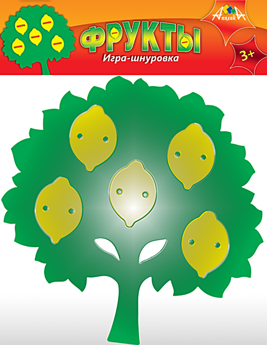 АппликА Игра-шнуровка ЛимоныС2570-02 АппликА Игра-шнуровка ЛимоныС2570-02Развивающая игра для детей. Предназначена для развития мелкой моторики. Состав набора - вырубленная основа и элементы композиции из мягкого пластика, цветные шнурки.