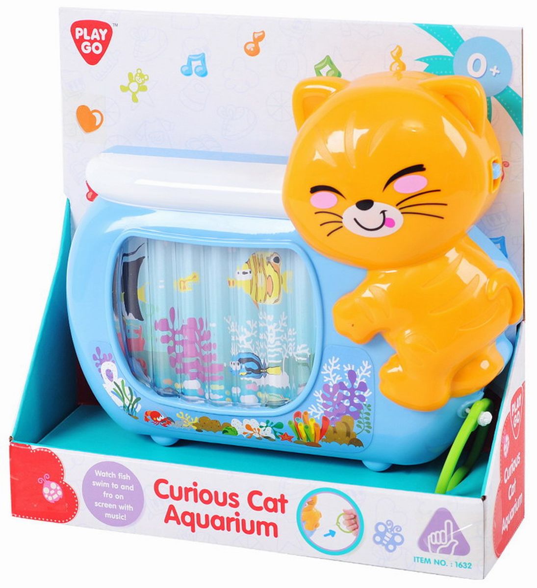 Playgo Развивающая игрушка Аквариум с кошкойPlay 1630 Playgo Развивающая игрушка Аквариум с кошкойPlay 1630Play 1630 Развивающая игрушка Аквариум с кошкой.Аквариум Любопытный кот. Потяни за кольцо и наблюдайте, как рыбки плавают на экране под мелодичную музыку! Упаковка: Картонная коробка, презентационно-открытая. Материал : пластмасса. Перед применением протереть игрушку мягкой салфеткой. Размеры упаковки Ш*Г*В: 22,2 см*7,0 см*21,7 см. Размер игрушки Ш*Г*В: 20,7 см*5,8 см*16,5 см. Возраст: 0 m+ Страна производитель :PlayGo (Китай).