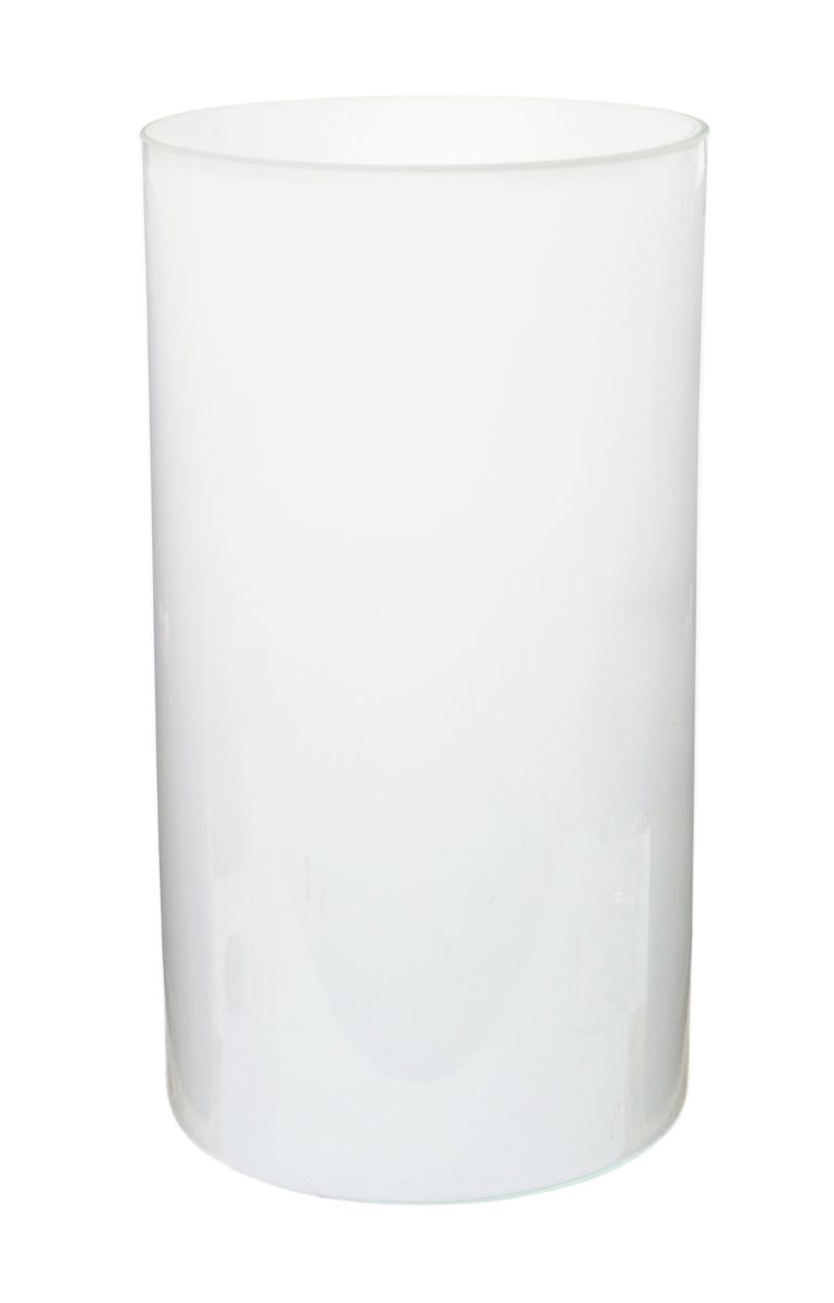 Ваза Nina Glass "Ника", цвет: белый, высота 30 см Ваза Nina Glass "Ника", цвет: белый, высота 30 см