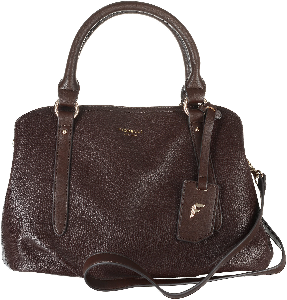 Сумка женская Fiorelli, цвет: коричневый. 8586 FH8586 FH Coffee Casual Сумка женская Fiorelli, цвет: коричневый. 8586 FH8586 FH Coffee CasualСтильная женская сумка Fiorelli выполнена из мягкой искусственной кожи с зернистой фактурой, дополнена золотистой фурнитурой и подвеской с символикой бренда. Изделие имеет три вместительных отделения, два из которых закрываются на магнитные застежки, а центральное - на застежку молнию. Внутри имеется прорезной карман на молнии и два открытых пришивных кармана для телефона и мелочей. Сумка оснащена съемным плечевым ремнем из искусственной кожи, который регулируется по длине. Роскошная сумка внесет элегантные нотки в ваш образ и подчеркнет ваше отменное чувство стиля. Дизайн продукции Fiorelli разрабатывается в Лондоне молодой, амбициозной командой, идущей в ногу со временем и предлагающей модели, которые предназначены для любых случаев, как для выхода в свет, так и для рабочих будней, торжественных приемов или коктейльных вечеринок.