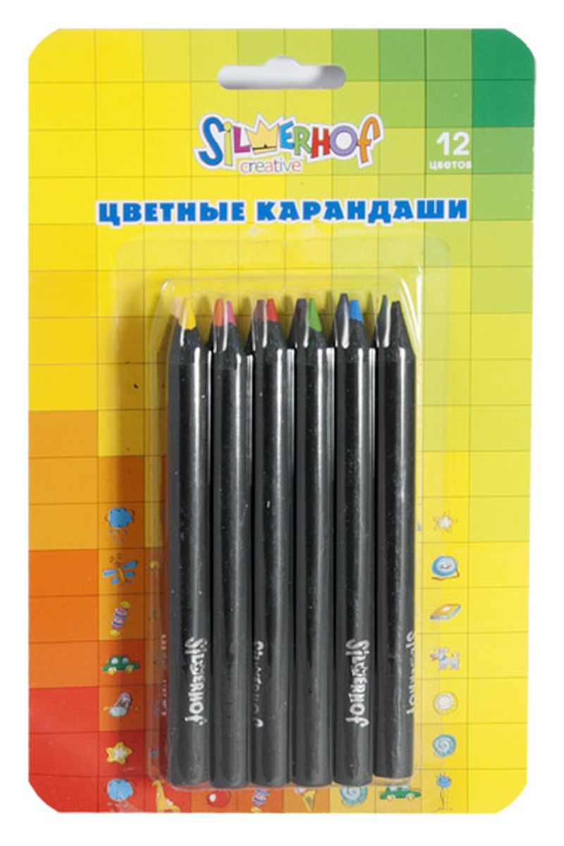 Silwerhof Карандаши цветные укороченные Jumbo Emotions Creative 12 цветов134083-12 Silwerhof Карандаши цветные укороченные Jumbo Emotions Creative 12 цветов134083-12Карандаши цветные Silwerhof Jumbo Emotions Creative - это необычные укороченные карандаши, изготовленные из черного дерева. Карандаши имеют круглый корпус увеличенного диаметра, мягкий грифель и легко затачиваются. Карандаши подойдут для письма, рисования и раскрашивания на бумаге и картоне. Корпус цветных карандашей выполнен из лакированной древесины. В наборе 12 карандашей ярких оттенков.