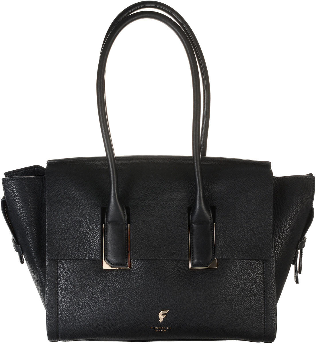 Сумка женская Fiorelli, цвет: черный. 8501 FH8501 FH Black Casual Сумка женская Fiorelli, цвет: черный. 8501 FH8501 FH Black CasualСтильная женская сумка Fiorelli выполнена из искусственной кожи с зернистой фактурой и декорирована золотистой фурнитурой. Закрывается на застежку молнию и дополнительно на клапан. Сумка имеет вместительное основное отделение. Внутри имеется прорезной карман на застежке-молнии и два открытых пришивных кармана для телефона и мелочей. Снаружи на передней стенке располагается прорезной карман на молнии, который скрывается клапаном. Сумка оснащена небольшими металлическими ножками, которые будут предохранять ее дно от преждевременного износа, трения о твердые поверхности, а также от загрязнения. Роскошная сумка внесет элегантные нотки в ваш образ и подчеркнет ваше отменное чувство стиля. Дизайн продукции Fiorelli разрабатывается в Лондоне молодой, амбициозной командой, идущей в ногу со временем и предлагающей модели, которые предназначены для любых случаев, как для выхода в свет, так и для рабочих будней, торжественных приемов или коктейльных...