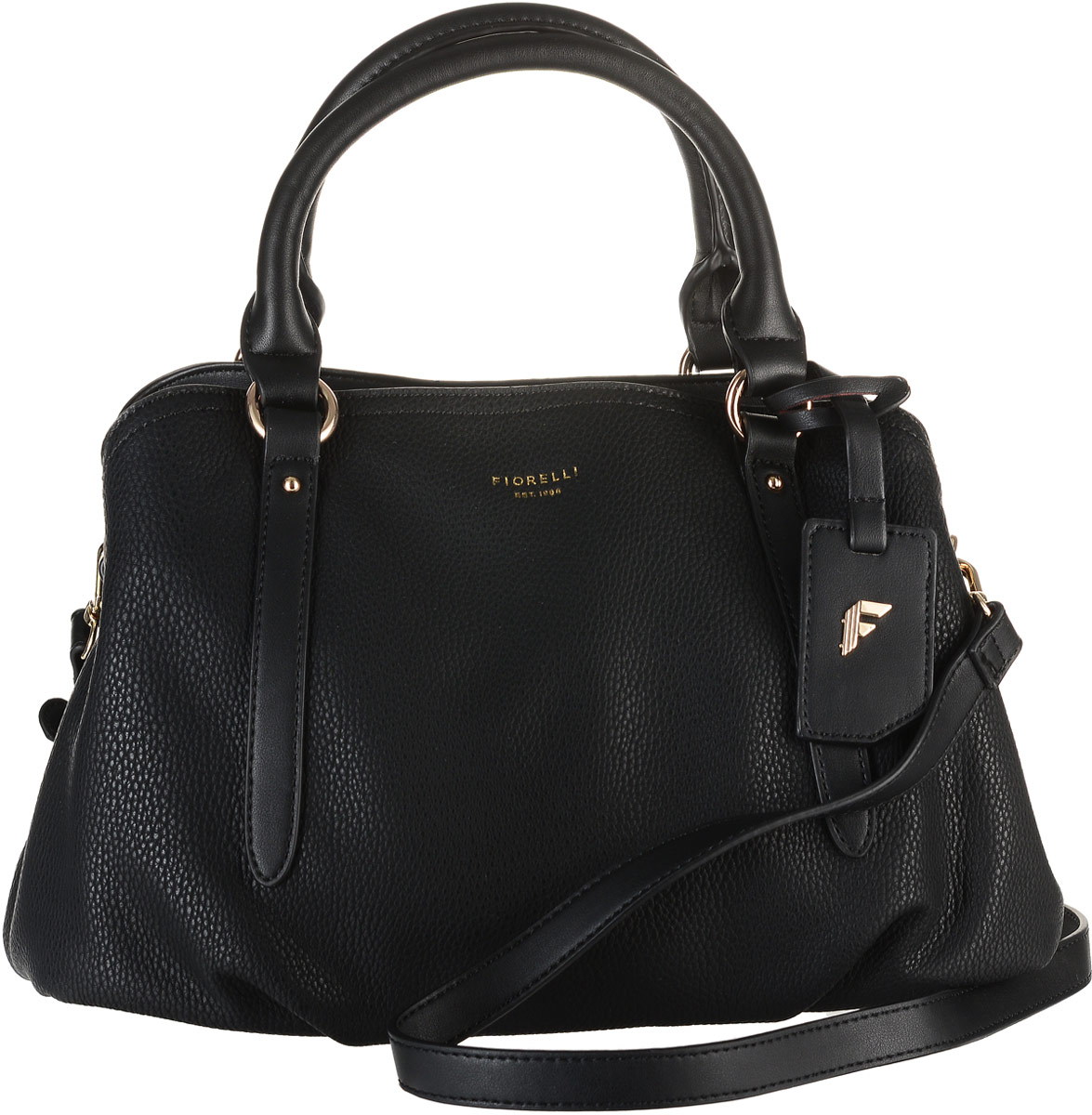 Сумка женская Fiorelli, цвет: черный. 8586 FH8586 FH Black Сумка женская Fiorelli, цвет: черный. 8586 FH8586 FH BlackСтильная женская сумка Fiorelli выполнена из мягкой искусственной кожи с зернистой фактурой, дополнена золотистой фурнитурой и подвеской с символикой бренда. Изделие имеет три вместительных отделения, два из которых закрываются на магнитные застежки, а центральное - на застежку молнию. Внутри имеется прорезной карман на молнии и два открытых пришивных кармана для телефона и мелочей. Сумка оснащена съемным плечевым ремнем из искусственной кожи, который регулируется по длине. Роскошная сумка внесет элегантные нотки в ваш образ и подчеркнет ваше отменное чувство стиля. Дизайн продукции Fiorelli разрабатывается в Лондоне молодой, амбициозной командой, идущей в ногу со временем и предлагающей модели, которые предназначены для любых случаев, как для выхода в свет, так и для рабочих будней, торжественных приемов или коктейльных вечеринок.