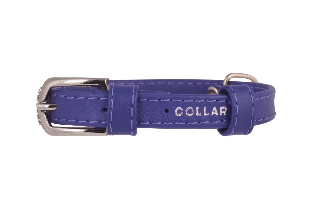 Ошейник CoLLaR Glamour, цвет: фиолетовый, ширина 12 мм, длина 21-29 см. 3256932569 Ошейник CoLLaR Glamour, цвет: фиолетовый, ширина 12 мм, длина 21-29 см. 3256932569Ошейник CoLLaR GLAMOUR без украшений (ширина 12мм, длина 21-29см) фиолетовый