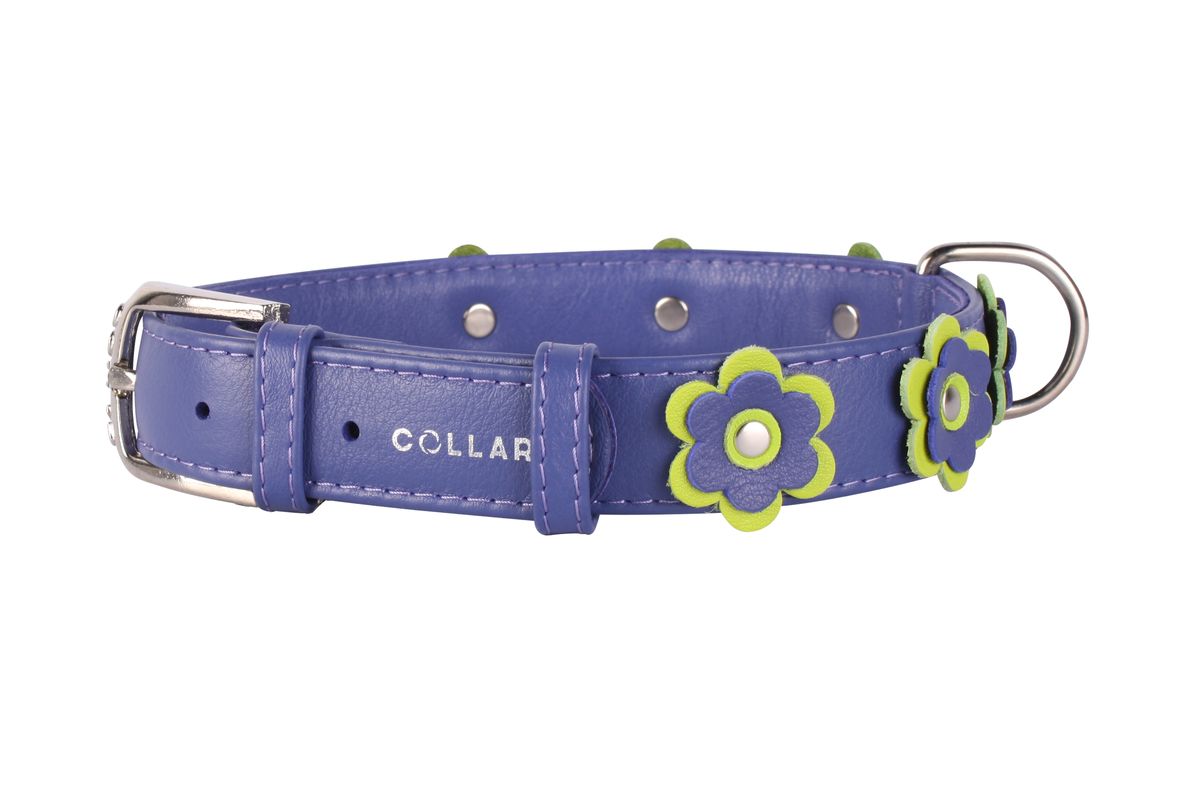 Ошейник CoLLaR Glamour Аппликация, цвет: фиолетовый, ширина 25 мм, длина 38-49 см35039 Ошейник CoLLaR Glamour Аппликация, цвет: фиолетовый, ширина 25 мм, длина 38-49 см35039Ошейник CoLLaR GLAMOUR с украшением аппликация (ширина 25мм, длина 38-49см) фиолетовый