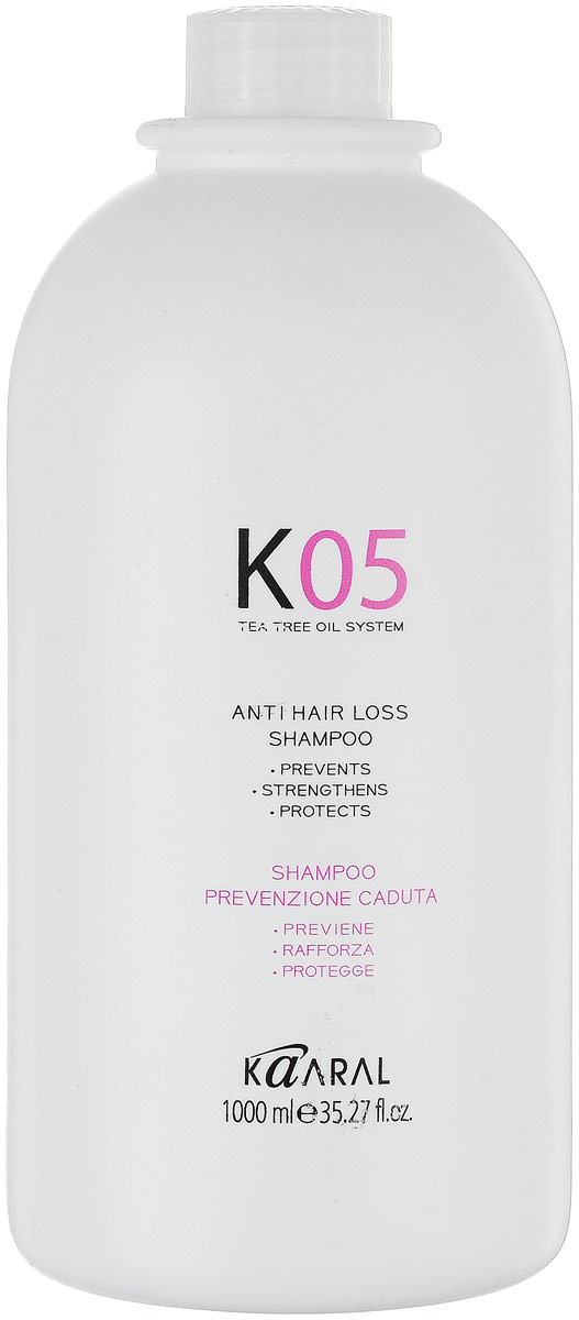 Kaaral Шампунь против выпадения волос К05 Shampoo Anticaduta, 1000 мл1058 Kaaral Шампунь против выпадения волос К05 Shampoo Anticaduta, 1000 мл1058Для очищения кожи и запуска механизма действия терапевтического комплекса. Активные компоненты шампуня улучшают микроциркуляцию крови. Шампунь обогащен экстрактом стручкового перца, крапивы, горной арники, а также маслом чайного дерева.