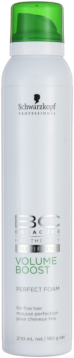 Bonacure Кондиционирующий мусс для волос Пышный Объем Volume Boost Perfect Foam 200 мл1916471 Bonacure Кондиционирующий мусс для волос Пышный Объем Volume Boost Perfect Foam 200 мл1916471Мусс делает волосы послушными, улучшает расчесываемость, защищает от термовоздействия, придает объем. Специальная насадка обеспечивает легкое нанесение продукта на корни и по длине. Для тонких, слабых волос. Рекомендуется использовать в комплексе с шампунем и освежающим спреем BC Volume Boost .