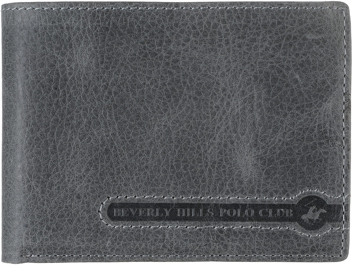 Портмоне мужское Beverly Hills Polo Club, цвет: серый. 391391_antr Портмоне мужское Beverly Hills Polo Club, цвет: серый. 391391_antrУльтратонкое портмоне Beverly Hills Polo Club выполнено из натуральной фактурной кожи. Внутри портмоне располагается отделение для купюр, четыре кармана для кредиток и визиток, два отделения для Sim-карт, одно отделение для SD-карт, отделение для монет на клапане с кнопкой. Также внутри отделения для купюр есть четыре кармана для визиток и кредиток и кармашек для чеков. Портмоне для мужчины - неотъемлемая часть имиджа! Порадуйте мужчину таким ярким, стильным и практичным подарком! Поставляется портмоне в фирменной картонной коробке.