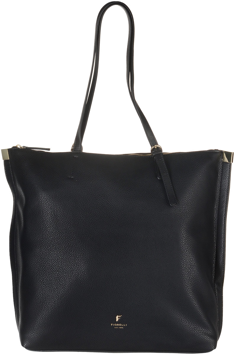 Сумка женская Fiorelli, цвет: черный. 8521 FH8521 FH Black Сумка женская Fiorelli, цвет: черный. 8521 FH8521 FH BlackСтильная сумка Fiorelli выполнена из высококачественной искусственной кожи. Изделие оформлено фирменной надписью и металлической пластинкой с логотипом бренда. На тыльной стороне расположен вшитый карман на молнии. Сумка оснащена удобными ручками, длина которых регулируется с помощью пряжки. Изделие закрывается на застежку-молнию. Внутри расположено главное вместительно отделение, которое содержит два открытых накладных кармана для телефона и мелочей и один вшитый карман на молнии.