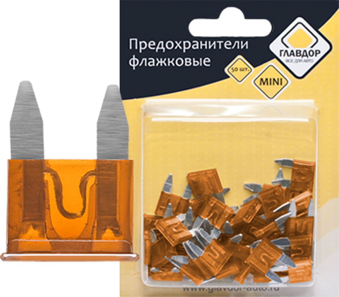 Предохранители Главдор Mini, флажковые, 7,5 А, 50 шт. GL-216GL-216 Предохранители Главдор Mini, флажковые, 7,5 А, 50 шт. GL-216GL-216Флажковые предохранители Главдор Mini стандартного типа, изготовленные из металла и пластика, предназначены для защиты электросети автомобиля. В набор входят 50 предохранителей напряжением 7,5 А. Предохранители надежны и безопасны, а качественная упаковка обеспечивает удобство хранения.