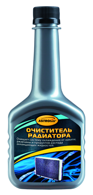 Очиститель радиатора ASTROhim, 300 млАС-181 Очиститель радиатора ASTROhim, 300 млАС-181Очиститель радиатора ASTROhim очищает систему охлаждения от накипи, ржавчины и прочих загрязнений, затрудняющих циркуляцию охлаждающей жидкости и ухудшающих теплоотдачу. Безопасен для всех типов шлангов и прокладок. Подходит для очистки систем охлаждения грузовых и легковых автомобилей. Один флакон рассчитан на систему охлаждения объемом до 10 л. Товар сертифицирован.