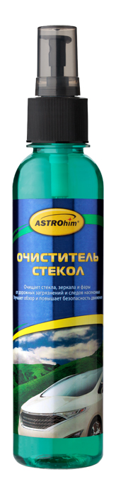 Очиститель стекол ASTROhim, 250 млАС-370 Очиститель стекол ASTROhim, 250 млАС-370Очиститель стекол ASTROhim действует быстро, так как содержит специальные смачивающие добавки, которые усиливают действие активных компонентов. Эффективно очищает стекла от дорожных загрязнений и масляно-жировой пленки, придавая стеклам абсолютную прозрачность и не оставляя разводов. Подходит для использования как снаружи, так и внутри автомобиля. При использовании для очистки стекол в салоне автомобиля эффективно удаляет никотиновую пленку и не повреждает тонировочную пленку. Предотвращает появление царапин на стекле. Может использоваться для очистки поликарбонатного пластика фар автомобиля. Улучшает обзорность и повышает безопасность движения. Безопасен для лакокрасочного покрытия, хромированных, пластиковых и резиновых поверхностей автомобиля, так как не содержит аммиак. Товар сертифицирован.