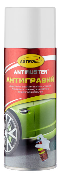 Антигравий ASTROhim, цвет: белый, 520 млАС-479 Антигравий ASTROhim, цвет: белый, 520 млАС-479Антигравий ASTROhim предназначен для эффективной защиты лакокрасочного покрытия от сколов и последующего возникновения очагов коррозии на нижних частях кузова автомобиля (колесные арки, пороги, фартук, днище), наиболее подверженных абразивному воздействию песка, мелких камней и гравия. Существенно продлевает срок службы кузова. Формирует эластичное покрытие, устойчивое к агрессивному воздействию кислотных осадков и дорожных реагентов. Не расслаивается и не теряет эластичности при резких перепадах температур и на сильном морозе. Быстро сохнет, обладает хорошей адгезией, после высыхания может окрашиваться большинством автоэмалей. Обладает звукопоглощающими свойствами. Товар сертифицирован.