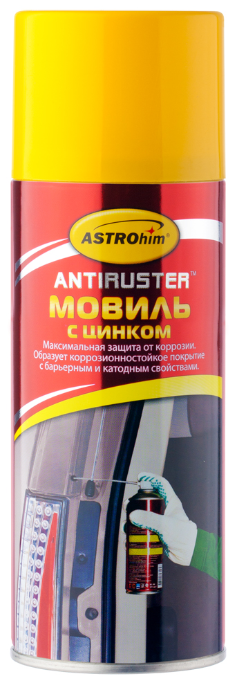 Мовиль ASTROhim, с цинком, 520 млАС-4805 Мовиль ASTROhim, с цинком, 520 млАС-4805Мовиль ASTROhim обеспечивает скрытым полостям двойную антикоррозионную защиту благодаря содержащемуся в составе цинку. Защищает от возникновения очагов электрохимической коррозии. Создает гелеобразное эластичное покрытие, стабильное в широком интервале рабочих температур - не стекает с вертикальных поверхностей при нагревании и не растрескивается при перепадах температур. После высыхания образует нелипкую полутвердую пленку. Наносится как на влажную, так и на ржавую поверхность, а также на старые антикоррозионные покрытия. Сохраняет высокие защитные антикоррозионные свойства в течение всего времени эксплуатации автомобиля. Товар сертифицирован.
