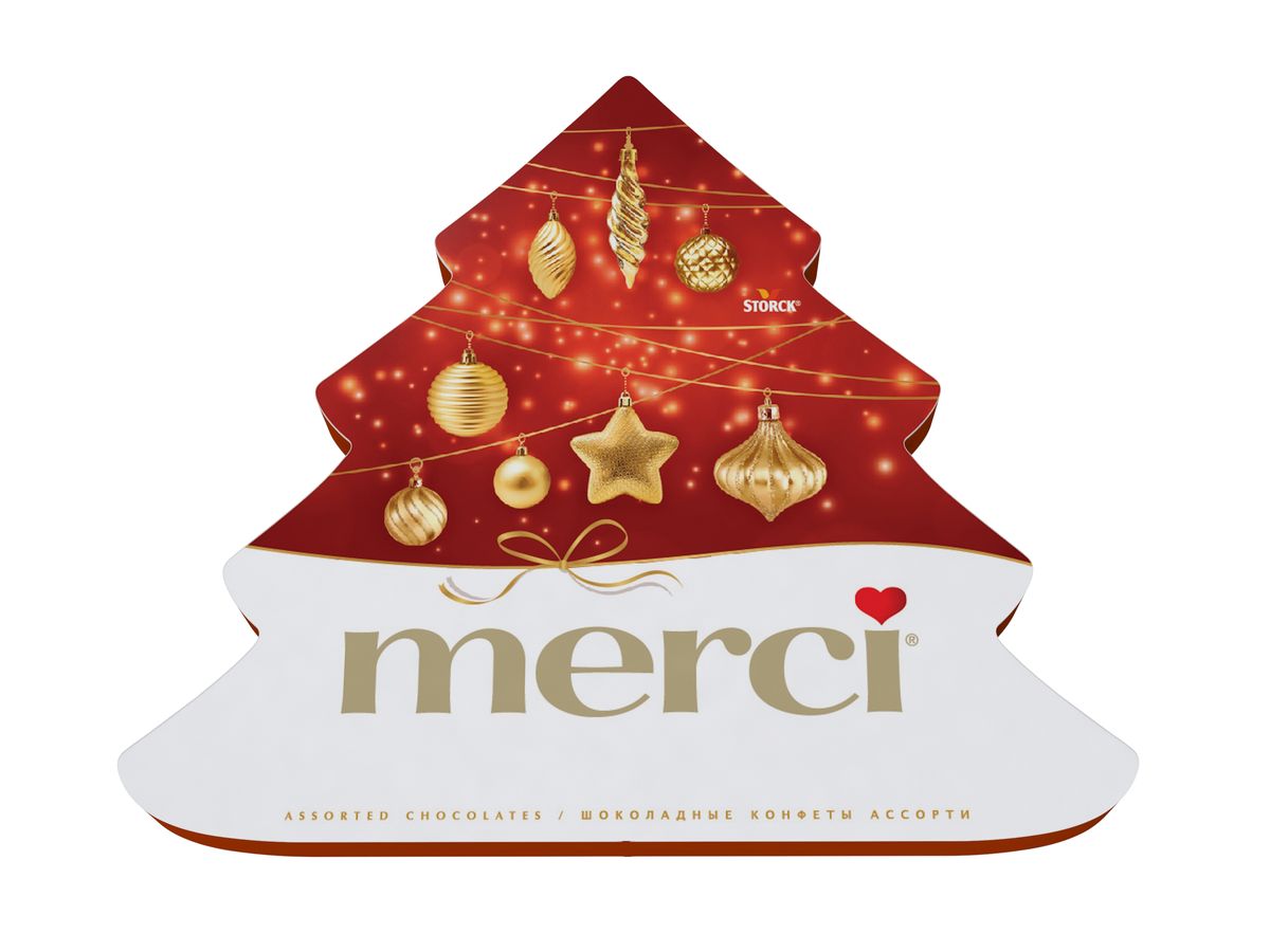 Merci Елка Конфеты ассорти, 200 г4014400923070 Merci Елка Конфеты ассорти, 200 г4014400923070Новый год прошел, Оливье съеден, елка разобрана, люди вернулись к повседневным заботам. Но не стоит грустить, ведь снова будет зима, предпраздничная суета и ожидание самого светлого праздника в году, и связанные с ним надежды на лучшее! Новый год – это праздник, который обязательно к нам возвращается, а вместе с ним возвращаются замечательные подарки, такие как этот шоколадный набор Merci. Высококачественные мини- шоколадки, настолько вкусные, что не стоит ждать следующей зимы, чтобы их попробовать. Заказывайте прямо сейчас!