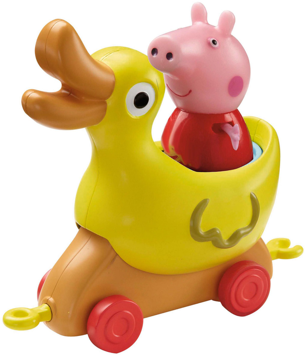 Peppa Pig Игровой набор Каталка Уточка31010 Peppa Pig Игровой набор Каталка Уточка31010Игровой набор Peppa Pig Каталка Уточка непременно понравится вашему ребенку и займет его внимание надолго. Набор включает: фигурку свинки Пеппы и каталку-уточку. Ручки и ножки у фигурки двигаются. Привяжите веревочку к специальному держателю и посадите фигурку Пеппы на сидение, чтобы ваш малыш мог увлеченно возить каталку, развивая координацию движений. Уточка качается во время движения. А чтобы игра была интереснее, можно дополнительно приобрести каталки в виде динозаврика, лошадки и чашечки из серии Пеппа в луна-парке, которые идеально совмещаются друг с другом, благодаря специальным держателям. Ваш ребенок будет с удовольствием играть с этим набором, придумывая различные истории и составляя собственные сюжеты. Пеппа - симпатичная маленькая свинка, которая живет вместе со своими Мамой Свинкой, Папой Свином и маленьким братиком Джорджем. Пеппа обожает играть, наряжаться, бывать в новых местах и заводить новые знакомства, но самое любимое занятие Пеппы - прыгать в...