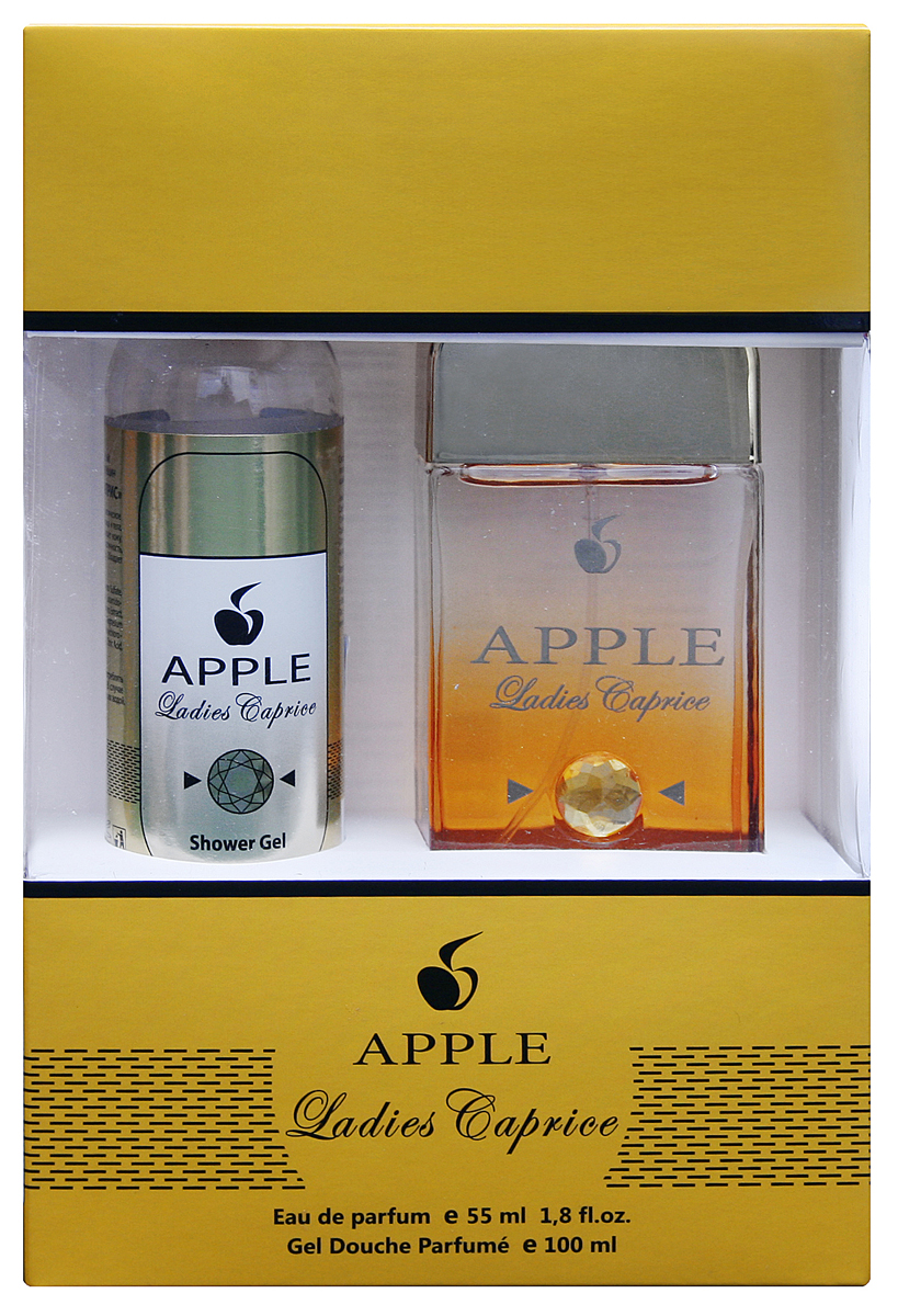Apple Parfums Подарочный набор Apple Femme Ladies Caprice, женский Туалетная вода , 55мл , гель для душа 100мл43387 Apple Parfums Подарочный набор Apple Femme Ladies Caprice, женский Туалетная вода , 55мл , гель для душа 100мл43387Подарочный набор для женщин : туалетная вода 55мл, парфюмированный гель для душа 100 мл. Аромат: свежий, цветочный