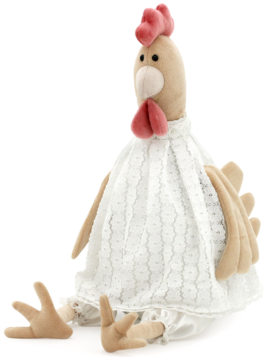 Orange Toys Мягкая игрушка Курочка Олеся 35 см6004/35 Orange Toys Мягкая игрушка Курочка Олеся 35 см6004/35Познакомьтесь - это курочка Олеся! Больше всего на свете Олеся любит бродить по полям и лесочкам со своим альбомом для рисования и акварельными красками. Она обожает рисовать яркую травку, высокие деревья, пушистые облака и голубое небо. Олеся сама похожа на облачко, потому что любит ходить в легком белом платьице и штанишках. Мама ее так и называет: Мое любимое облачко. Люсьен, любимая подружка Олеси, часто позирует для рисунков на природе, куда они вместе ходят каждые выходные. Может быть, когда-нибудь у Олеси будет своя выставка рисунков, куда она пригласит всех своих друзей и знакомых. Для этого, правда, ей нужно много рисовать и учиться. Она это знает и с удовольствием упорно занимается рисованием. Специальные гранулы, используемые при набивке игрушки, способствуют развитию мелкой моторики рук малыша.