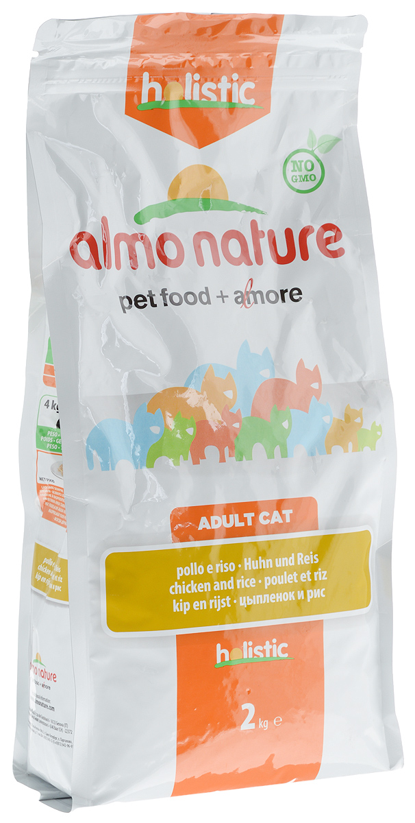 Корм сухой Almo Nature для взрослых кошек, с цыпленком и рисом, 2 кг22589 Корм сухой Almo Nature для взрослых кошек, с цыпленком и рисом, 2 кг22589Корм Almo Nature, предназначенный для взрослых кошек, содержит большой процент свежего мяса, что обеспечивает необходимое количество питательных веществ и оптимальное содержанием протеина. Корм создан для самых привередливых кошек. Прекрасный вкус обеспечивается за счет свежих натуральных ингредиентов. Корм сохраняет свои свойства за счет натуральных антиоксидантов. Не содержит искусственных добавок, красителей, ароматизаторов, консервантов. Оптимальное количество калорий способствует сохранению нормального веса. Товар сертифицирован.