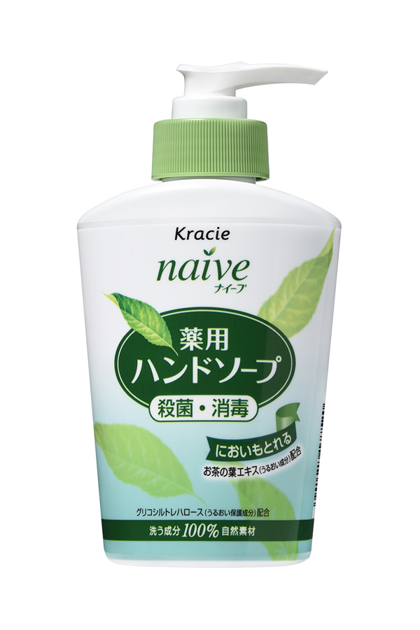 Kracie 17752 Naive Мыло жидкое для рук с экстрактом чайного листа, 250 мл17752kr Kracie 17752 Naive Мыло жидкое для рук с экстрактом чайного листа, 250 мл17752krЖидкое мыло с очищающими компонентами растительного происхождения и гликозилтрегалозой (увлажняющее и смягчающее кожу рук вещество аминокислотной группы) мягко очищает и увлажняет кожу рук. Обладает антибактериальным и дезодорирующим эффектами. С экстрактом чайного листа