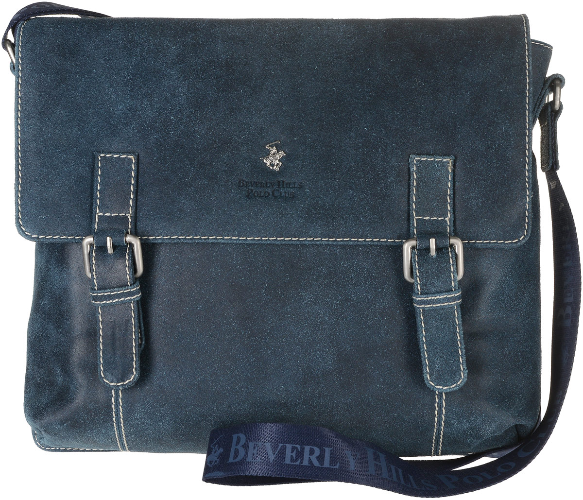 Сумка мужская Beverly Hills Polo Club, цвет: синий. 323323_blue Сумка мужская Beverly Hills Polo Club, цвет: синий. 323323_blueМужская сумка Beverly Hills Polo Club выполнена из натуральной кожи. Сумка закрывается на застежку-молнию и клапан на двух магнитных кнопках. Модель имеет одно основное отделение, где расположены два кармана под телефон и мелкие принадлежности, вшитый карман на молнии, а также вместительный карман для планшета. Снаружи, с тыльной стороны сумки расположен карман на застежке-молнии. Изделие оснащено длинным регулируемым наплечным ремнем, который крепится к сумке с помощью металлических элементов. Сумка Beverly Hills Polo Club станет ярким и оригинальным подарком для человека, ценящего практичные и качественные вещи.