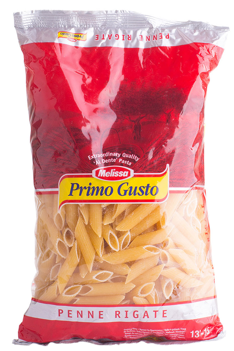 Melissa-Primo Gusto паста Пенне Ригате перья, 500 г14.0004 Melissa-Primo Gusto паста Пенне Ригате перья, 500 г14.0004Макаронные изделия Melissa Primo Gusto производятся исключительно из семолины - муки твердых сортов пшеницы специального (грубого) помола. Семолина используется для приготовления пасты, каши, пудингов и кускуса.