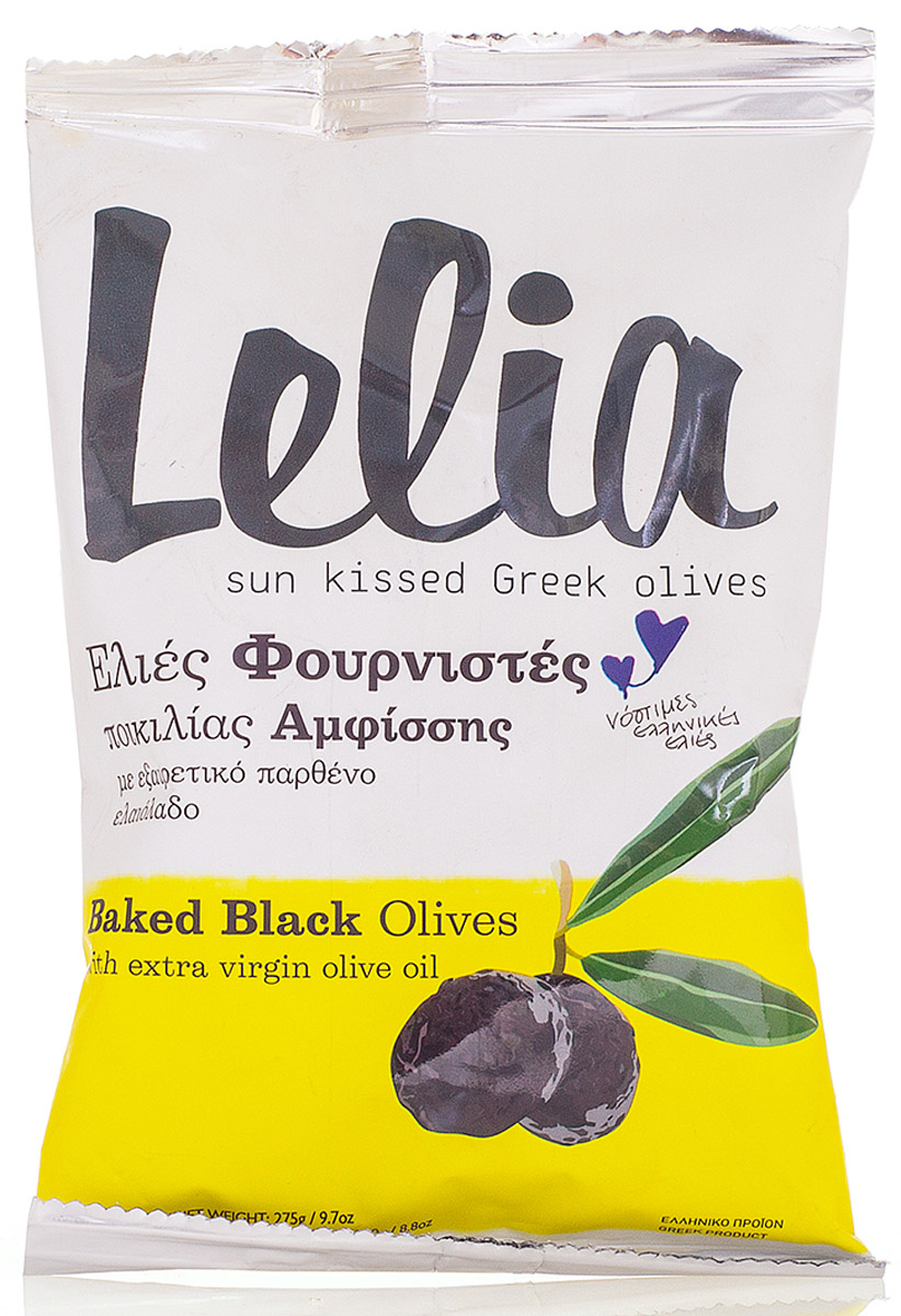 Lelia Оливки с косточкой сушеные в оливковом масле Фурнистес, 275 г51.0052,1 Lelia Оливки с косточкой сушеные в оливковом масле Фурнистес, 275 г51.0052,1Крупные чёрные оливки с косточкой в оливковом масле - популярный во всем мире греческий деликатес и важная составляющая средиземноморской кухни. Прекрасное сочетание маринада из оливкового масла и небольшого количества уксуса придают оливкам приятный, чуть пикантный вкус. Оливки используют в салатах, в качестве начинки для пиццы, ингредиента для разнообразных соусов, а также как самостоятельное блюдо, дополняющее стол.