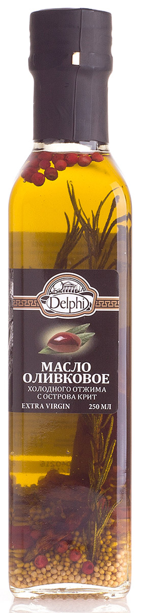 Delphi масло оливковое Extra Virgin с ароматическими травами, 250 мл81.0011,1 Delphi масло оливковое Extra Virgin с ароматическими травами, 250 мл81.0011,1Масло оливковое холодного отжима с острова Крит Экстра Вирджин. Кислотность Оливковое масло получают холодным прессованием самых лучших маслин с острова Крит. Масло рекомендовано для профилактики как сердечно-сосудистых, так и желудочно-кишечных заболеваний, благодаря натуральным веществам, которые содействуют защите организма от болезней и старения.