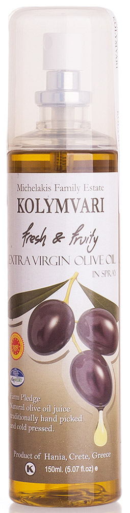 Kolympari масло оливковое Extra Virgin спрей, 150 мл81.0039,1 Kolympari масло оливковое Extra Virgin спрей, 150 мл81.0039,1Оливковое масло Extra Virgin P.D.O. Kolympari в спрее - инновационный продукт компании Kolympari S.A. Идеально подходит для тех, кто желает контролировать свое питание. Спрей равномерно распределяется в салат или пищу.