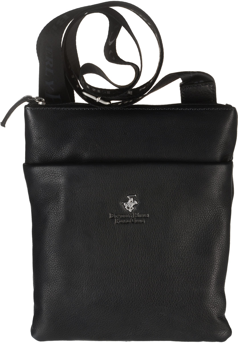 Сумка-планшет мужская Beverly Hills Polo Club, цвет: черный. 301301_nero Сумка-планшет мужская Beverly Hills Polo Club, цвет: черный. 301301_neroСтильная мужская сумка-планшет Beverly Hills Polo Club выполнена из высококачественной натуральной кожи. Сумка имеет одно основное отделение, которое закрывается на застежку-молнию. Внутри сумки находится прорезной карман на застежке-молнии, накладной открытый карман и два держателя для авторучек. Снаружи, на передней стенке расположен накладной карман на застежке-молнии, на задней стенке - прорезной карман на застежке-молнии. Сумка оснащена регулируемым плечевым ремнем.