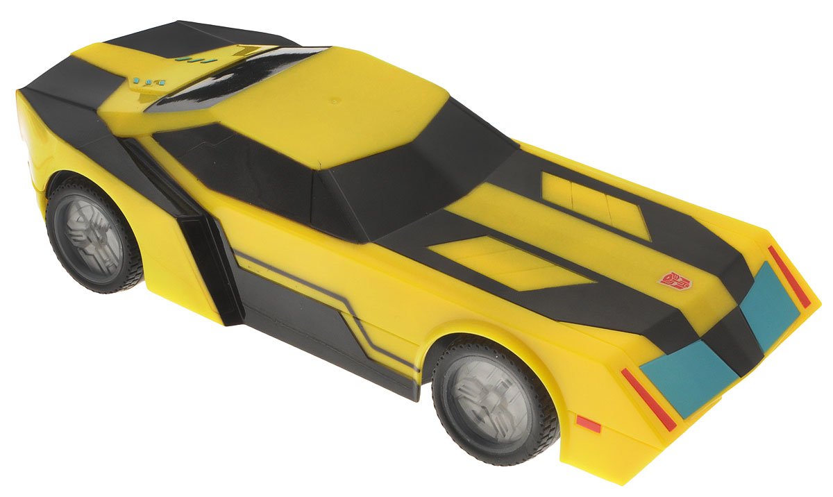 Dickie Toys Машина на радиоуправлении Bumblebee3114000 Dickie Toys Машина на радиоуправлении Bumblebee3114000Машина на радиоуправлении Dickie Toys Bumblebee со световыми эффектами непременно понравится любому поклоннику трансформеров. Машина выполнена из безопасного и прочного материала. С помощью пульта управления машина может двигаться вперед-влево-вправо, назад-влево-вправо, останавливаться, а также имеется функция - турбо. Особую реалистичность игре с Бамблби придает неоновая подсветка дисков. Игрушка станет главным действующим лицом увлекательной игры по сюжету мультфильма или ребенок сможет придумать новую историю, проявив свою фантазию. Порадуйте своего ребенка таким замечательным подарком! Для работа машины необходимо купить 3 батарейки напряжением 1,5V типа АА (не входят в комплект). Для работы пульта управления необходимо купить 3 батарейки напряжением 1,5V типа AAA (не входят в комплект). Пульт управления работает на частоте 2,4 GHz.