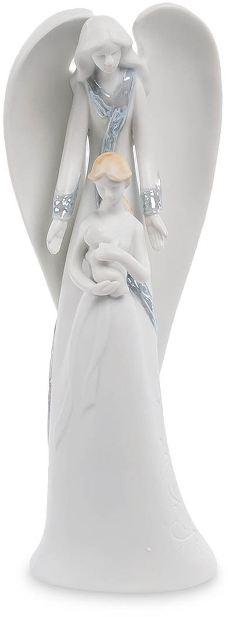 Фигурка Pavone Ангел-хранитель. CMS-17/14CMS-17/14 Фигурка Pavone Ангел-хранитель. CMS-17/14CMS-17/14Фигурка Ангел-хранитель (Pavone) Старинная легенда гласит, что как только человек приходит в наш мир, за его спиной появляется ангел-хранитель, который укрывает его своими крыльями, защищая от зла и боли. Фигурка Ангел-хранитель, входящая в коллекцию Pavone, является фарфоровой фантазией на эту удивительную тему. Изделие олицетворяет белокрылого ангела, стоящего за спиной матери, которая держит на руках новорожденного ребенка. Фигурка выполнена в белоснежных тонах, и лишь незначительные детали в ангельском облике оформлены серебристыми красками, благодаря чему кажется, что композиция овеяна лейтмотивом небесной чистоты и одухотворенности. Фигурка Ангел-хранитель - это подарок, который наделен глубоким смыслом. Столь изысканное и привлекательное изделие одновременно является интерьерным украшением и талисманом для своего владельца.
