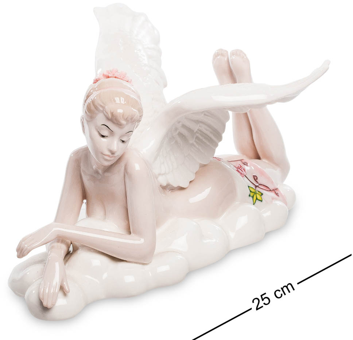 Фигурка Pavone Ангел. JP-764/ 6JP-764/ 6 Фигурка Pavone Ангел. JP-764/ 6JP-764/ 6Фигурка Ангела высотой 25 см. Иногда достаточно просто взглянуть на голубое небо, оно помогает успокоиться, собраться с мыслями и улыбнуться. Фигурка Девушки-Ангела привлекает своей нежностью и изысканностью. Даже, если бы у нее не было крыльев, то все равно она была бы воплощением доброты и любви. Она настолько ранимая, что изысканные, проработанные до мелких деталей крылья только дополняют образ. Ангел, отдыхающий на облаке, успокаивает и вызывает самые нежные, искренние чувства.