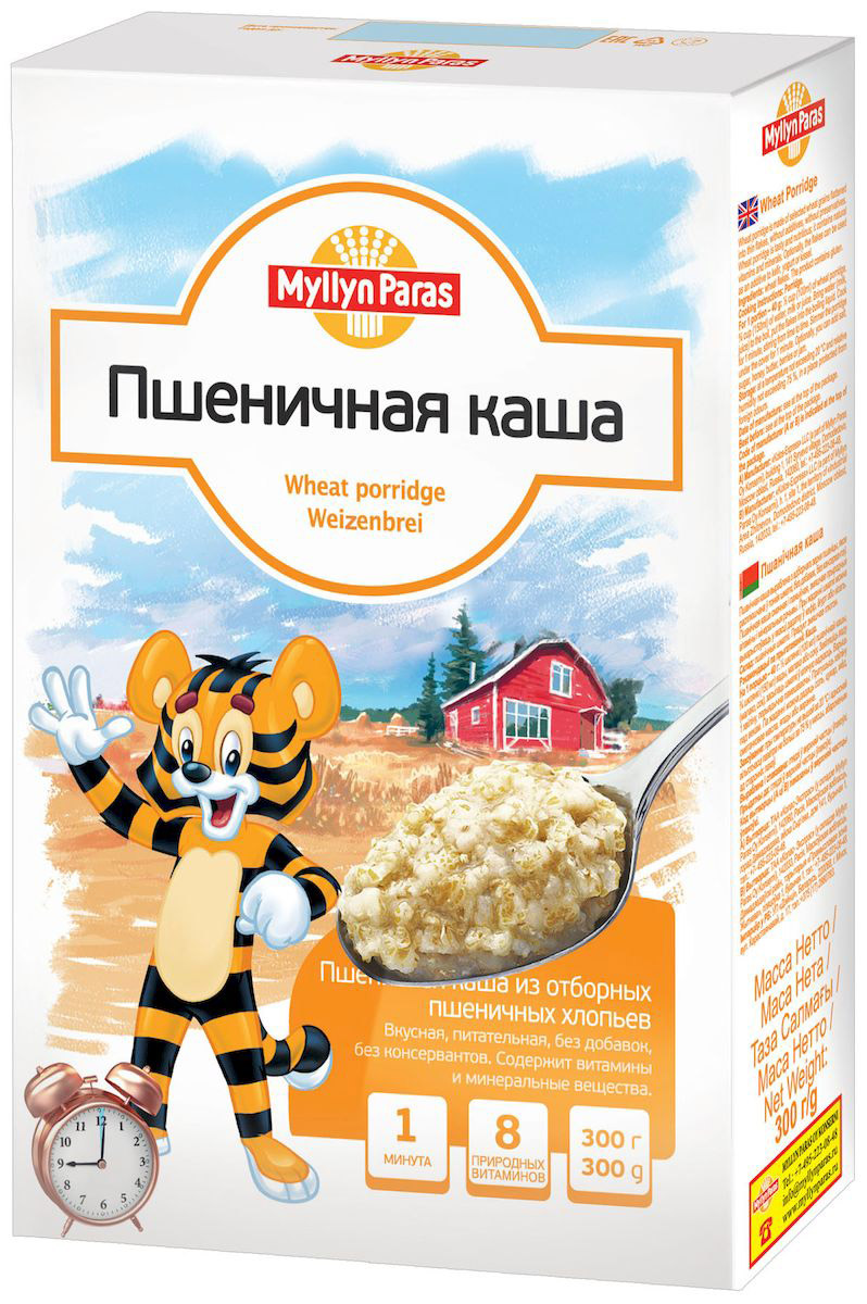 Myllyn Paras каша пшеничная, 300 г5924 Myllyn Paras каша пшеничная, 300 г5924Пшеничная каша Мюллюн Парас изготовлена из отборных пшеничных зерен, расплющенных в тонкие хлопья, без добавок, не содержит консервантов. Содержит витамины и минеральные вещества. Она великолепно подходит для приготовления детской каши. Также можно использовать в качестве добавки в йогурт или кисель.