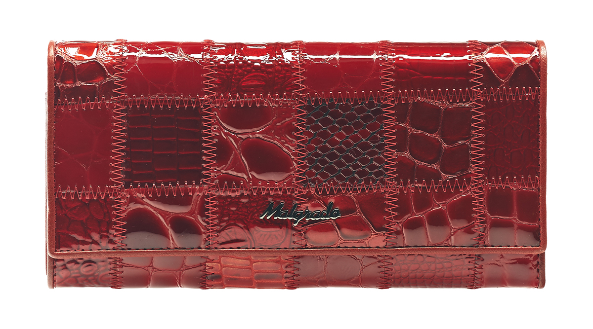 Кошелек женский Malgrado, цвет: красный. 72032-3A-444A72032-3A-444A Red Кошелек женский Malgrado, цвет: красный. 72032-3A-444A72032-3A-444A RedСтильный кошелек Malgrado изготовлен из натуральной кожи красного цвета с декоративным комбинированным тиснением и вмещает в себя купюры в развернутом виде в полную длину. Внутри содержит четыре отделения для купюр, одно из которых на молнии, восемь отделений для дисконтных карт, визиток, кредиток, один прозрачный кармашек, в который можно положить пропуск, проездной документ или фотографию, отделение для мелочи, закрывающиеся на металлический замок и дополнительный потайной карман. Закрывается кошелек клапаном на кнопку. Кошелек упакован в подарочную металлическую коробку с логотипом фирмы. Такой кошелек станет замечательным подарком человеку, ценящему качественные и практичные вещи. Характеристики: Материал: натуральная кожа, текстиль, металл. Размер кошелька: 18,5 см х 9 см х 3 см. Цвет: черный. Размер упаковки: 23 см х 13 см х 4,5 см. Артикул: 72032-3A-444A Red.