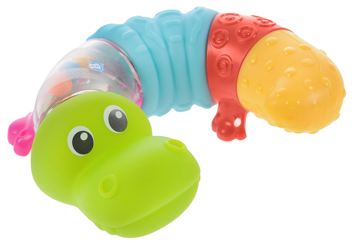 B kids Развивающая игрушка Веселый крокодильчик005179B, 005179 00 B kids Развивающая игрушка Веселый крокодильчик005179B, 005179 00Веселый крокодильчик от компаниии B kids - это игрушка, которая будет интересна и младенцу, и ребенку старшего ясельного возраста. Взрослея, малыш осваивает каждое из 4-х развивающих направлений: - цвет (научитесь различать цвета, а потом выучите их названия); - звук (крокодильчика можно трясти: шарики в прозрачном отсеке будут издавать звук и менять местоположение; кроме того, звук раздается, когда вы поворачиваете части игрушки); - тактильные ощущения (оригинальные мягкие текстуры игрушки нравится ощупывать малышам); - сборка частей (крокодил разбирается на 4 части, которые можно соединять между собой в разном порядке). Игрушку можно предложить ребенку, начиная с трехмесячного возраста.