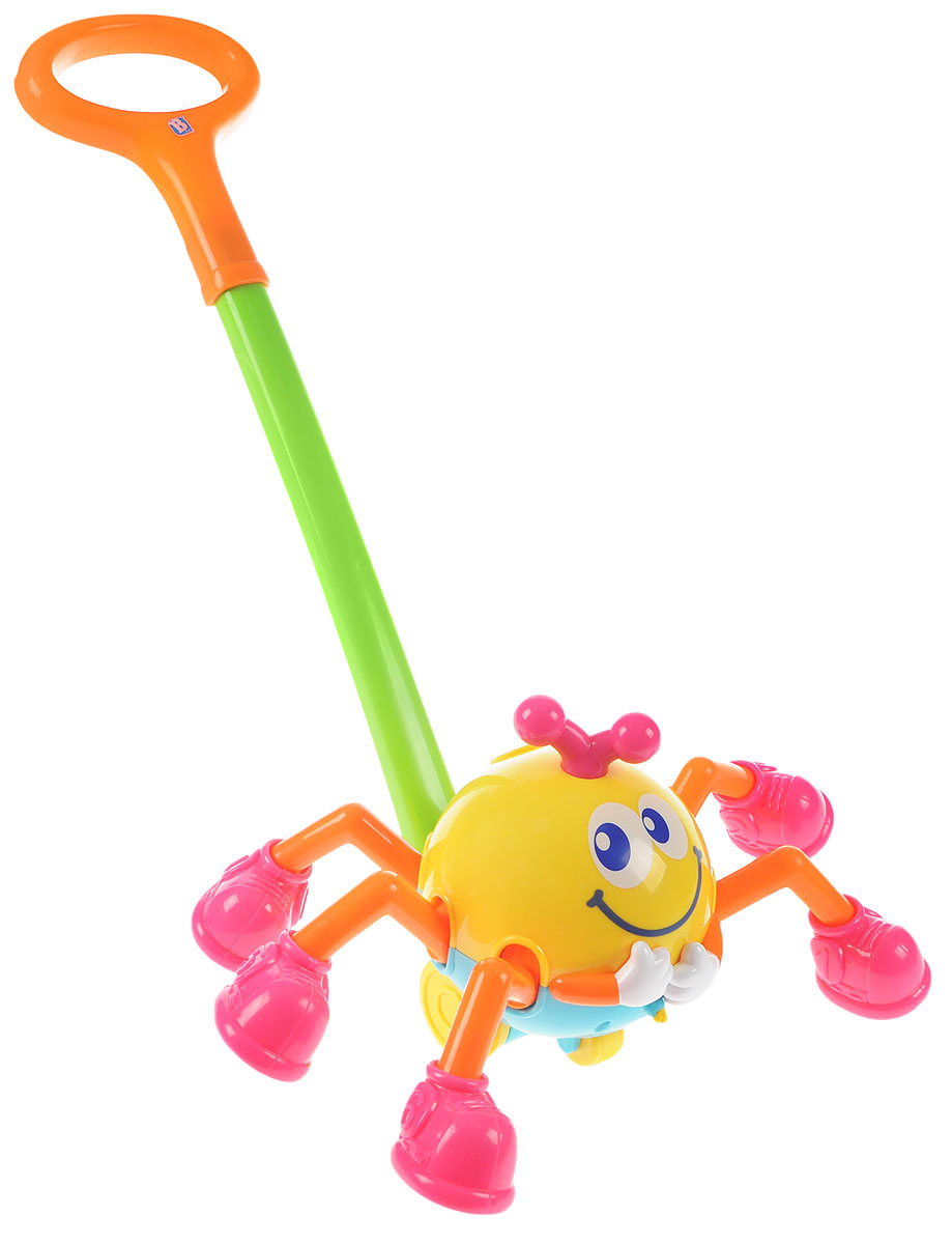 B kids Игрушка-каталка Паучок001286B B kids Игрушка-каталка Паучок001286BИгрушка для детей Паучок на ручке, созданная брендом B kids, это музыкальная каталка, которая одинаково подходит и для девочек, и для мальчиков. Игрушка-каталка будет побуждать вашего ребенка к прогулкам и двигательной активности. Она подойдет для игры, как дома, так и на свежем воздухе. Ребенок сможет катать игрушку, толкая ее перед собой, или возить Паучка за веревочку. Симпатичный паучок резво перебирает лапками в ботинках, когда вы катите игрушку. При этом раздается приятная музыка. Такая игрушка непременно порадует вашего малыша. Бренд B kids хорошо известен благодаря своим нетривиальным интерактивным развивающим игрушкам. Для работы игрушки вам понадобятся 2 батарейки типа LR44 (комплектуется демонстрационными).