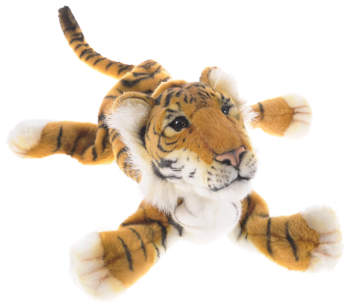 Hansa Toys Мягкая игрушка на руку Тигренок4033 Hansa Toys Мягкая игрушка на руку Тигренок4033Мягкая игрушка на руку Hansa Toys Тигренок может стать отличным персонажем для многочисленных театральных постановок. Надев игрушечную зверушку на руку, можно будет управлять не только ее головой и корпусом, но и всеми четырьмя лапами. Игрушка выполнена из качественного искусственного меха, благодаря чему она максимально приближена к своему прототипу. Внутри игрушки имеются несколько отсеков, в которые можно поместить пальцы рук для управления игрушкой. Этот симпатичный зверек легко может стать маленьким актером в руках кукловода, который подарит ему особенный характер, манеру речи и голос.